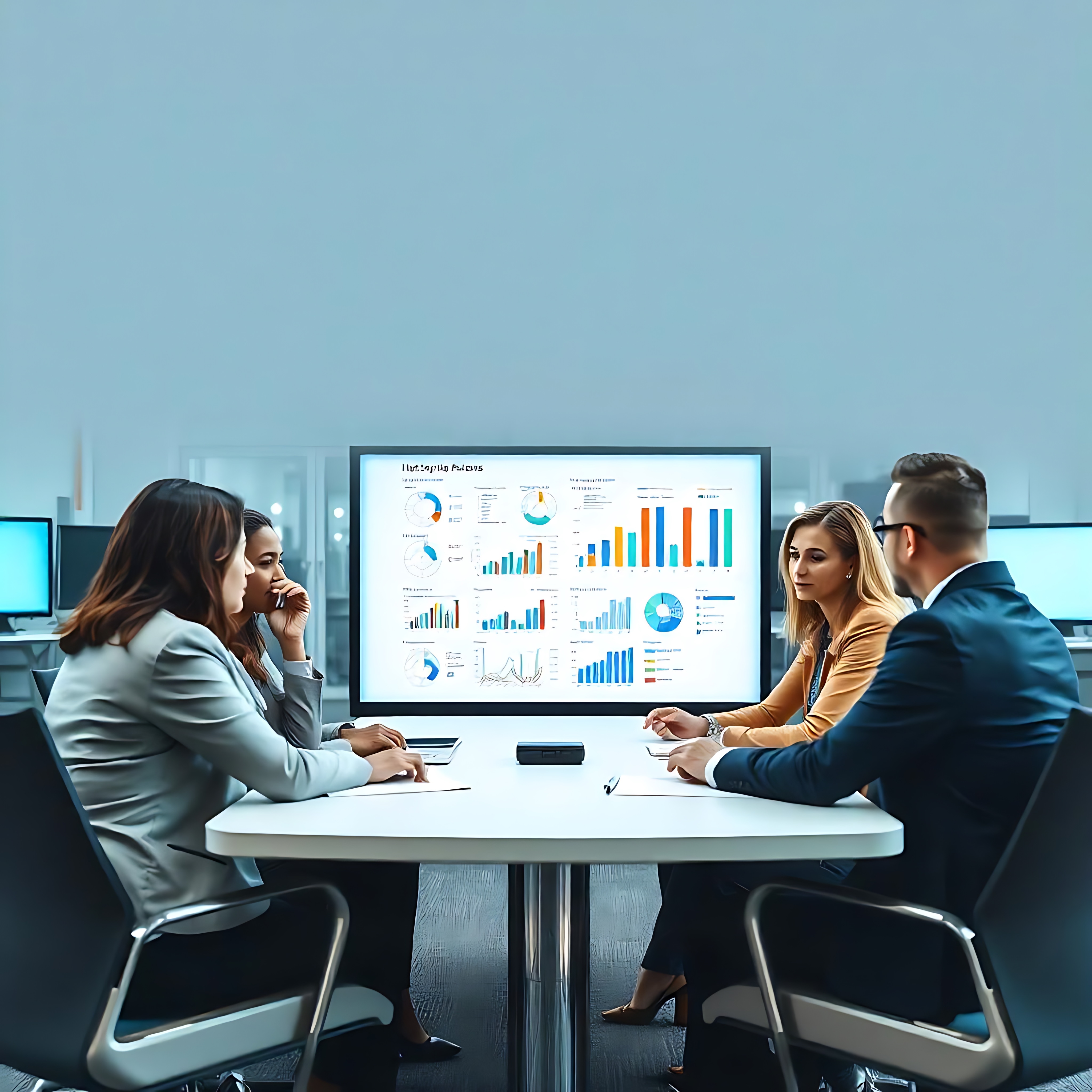 group-people-sit-around-table-with-screen-showing-graphs-charts