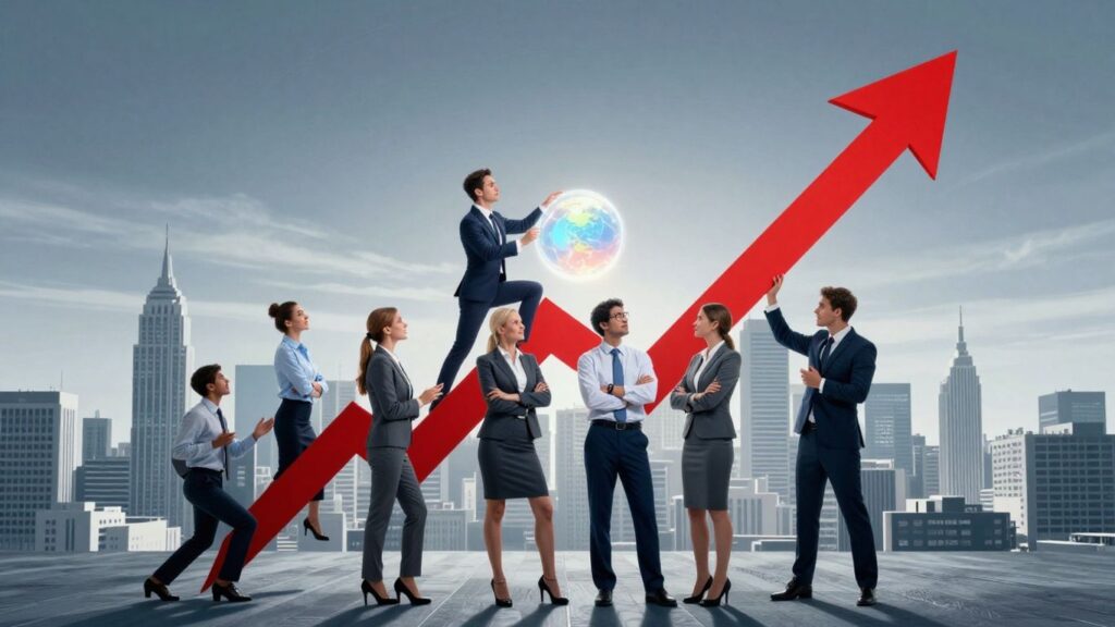 Business growth and performance marketing agency concept.