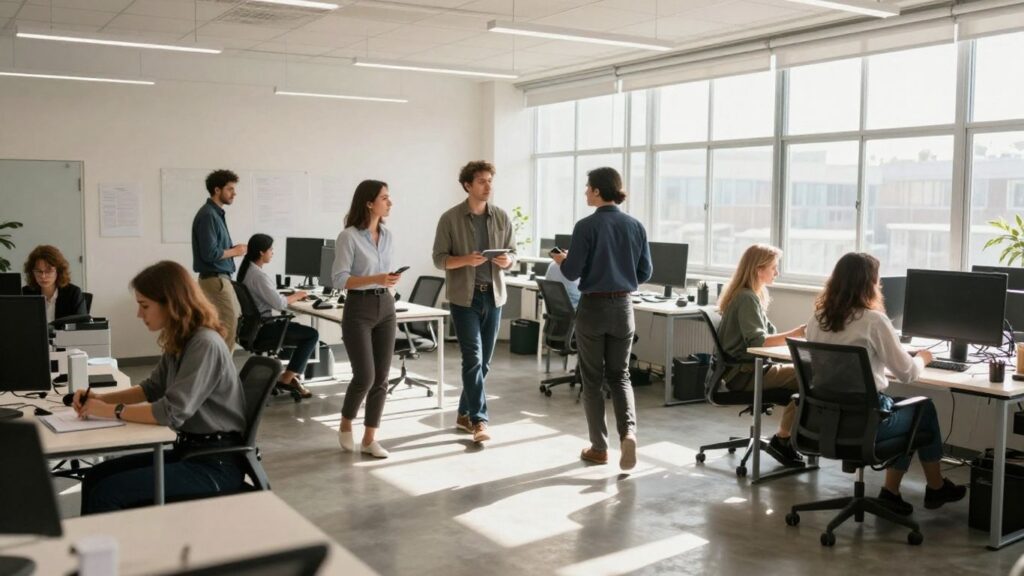 Team collaborating for marketing growth