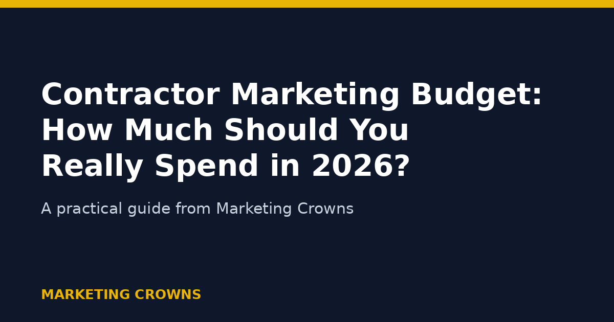 contractor marketing budget