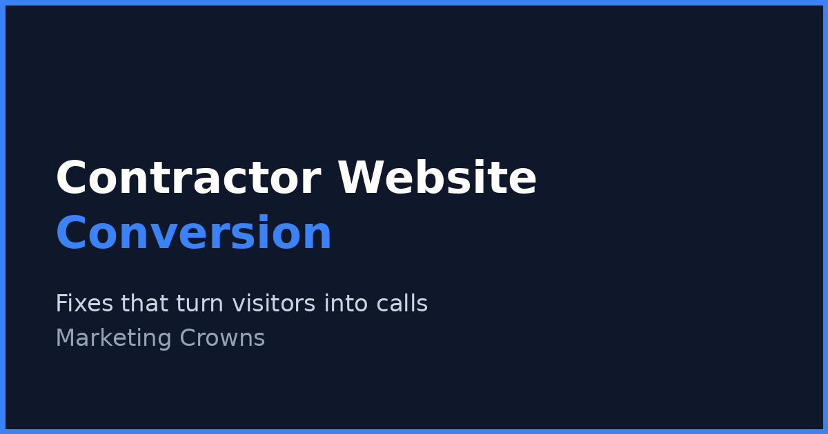contractor website conversion