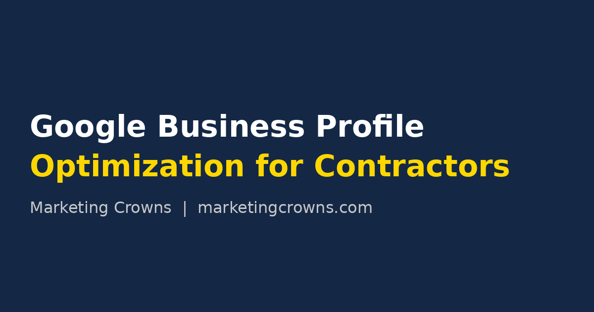 google business profile optimization